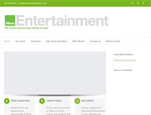 Tablet Screenshot of minorentertainment.com